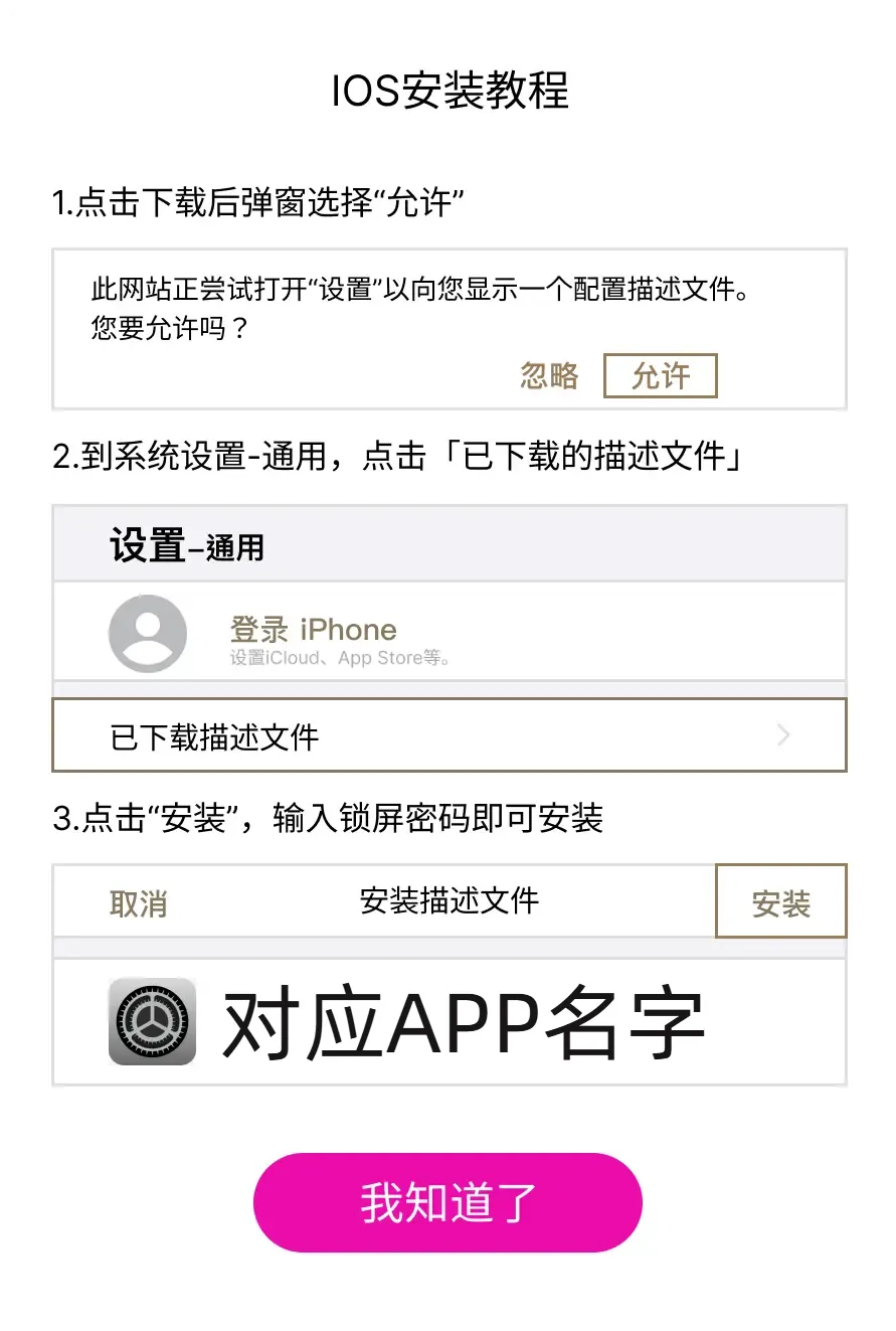 iOS安装提示教程